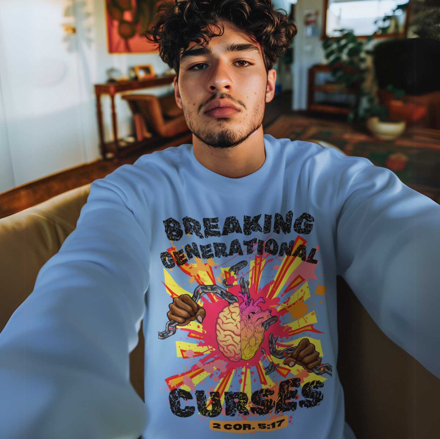 "BREAKING GENERATIONAL CURSES" CUSTOM GRAPHIC SWEATSHIRT