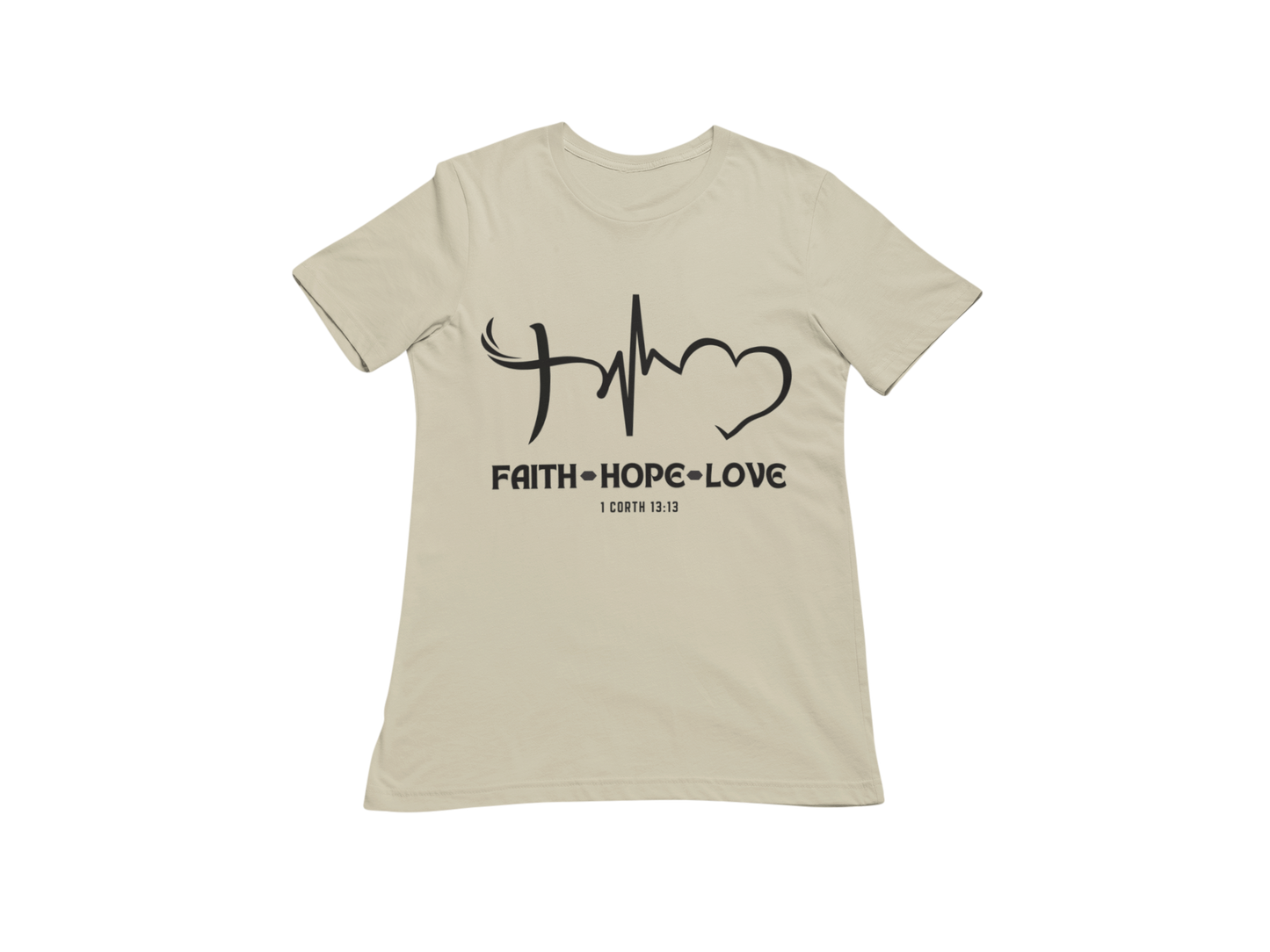 FAITH - HOPE - LOVE CUSTOM DESIGN GRAPHIC T-SHIRT