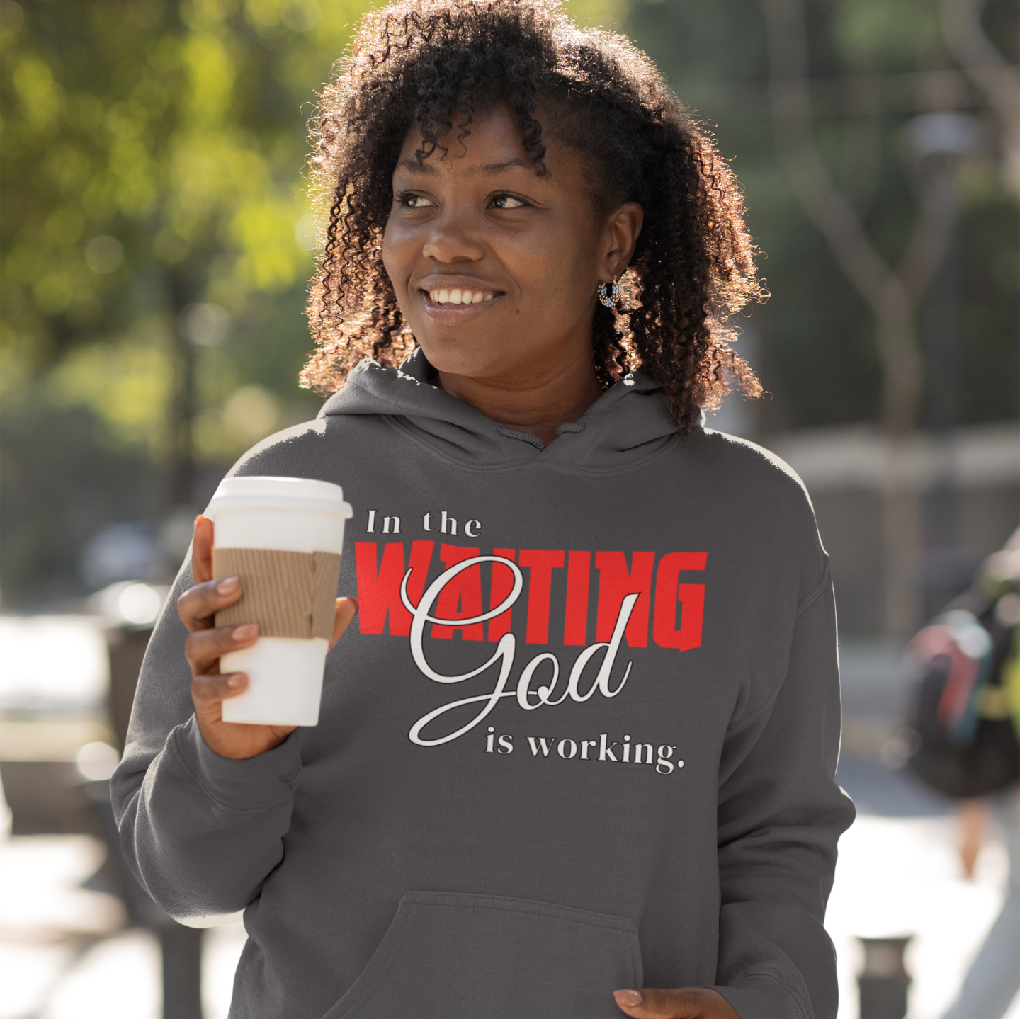 "IN THE WAITING GOD IS WORKING" CUSTOM SIGNATURE HOODIE