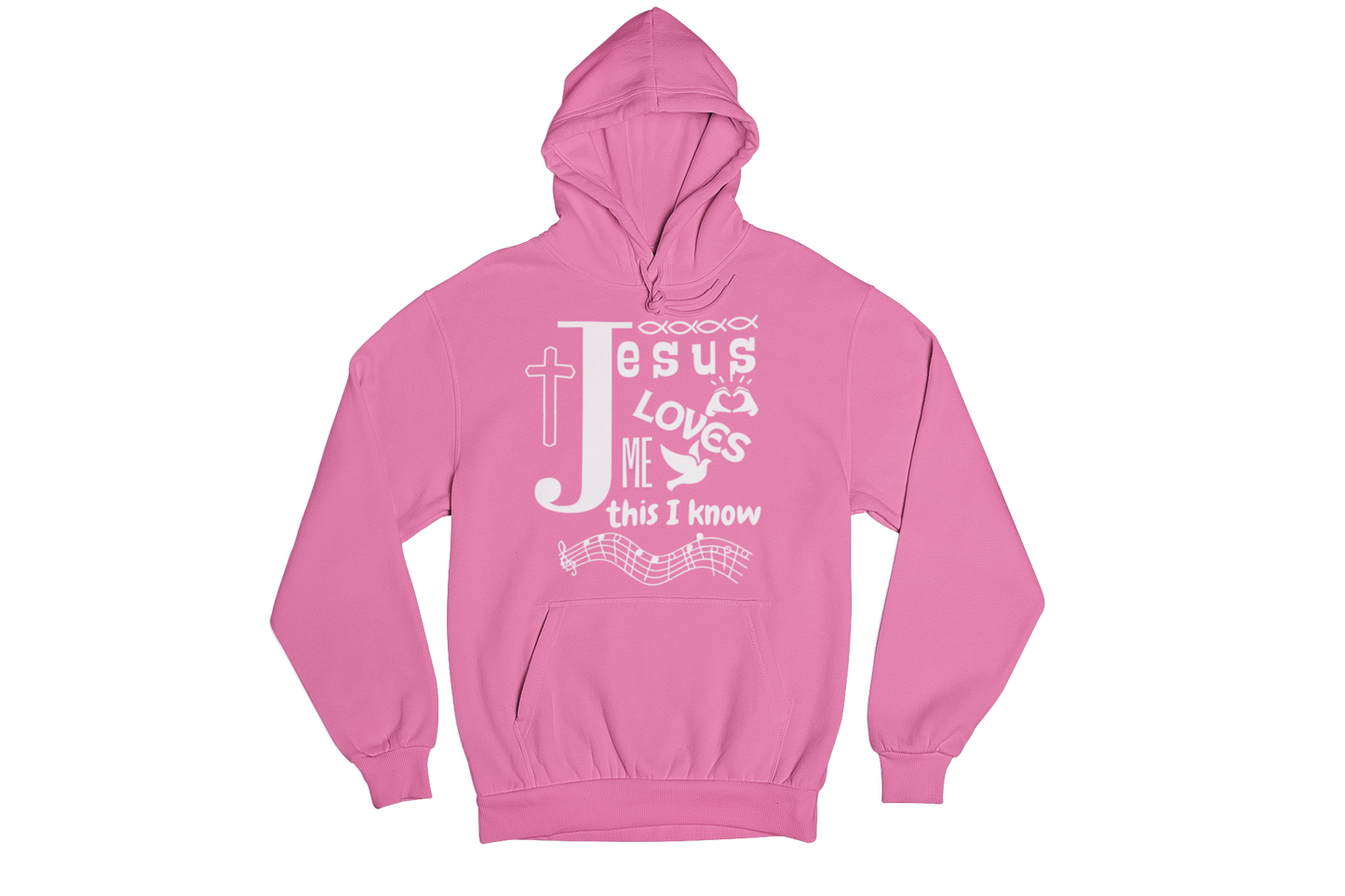 "JESUS LOVES ME THIS I KNOW" CUSTOM GRAPHIC HOODIE
