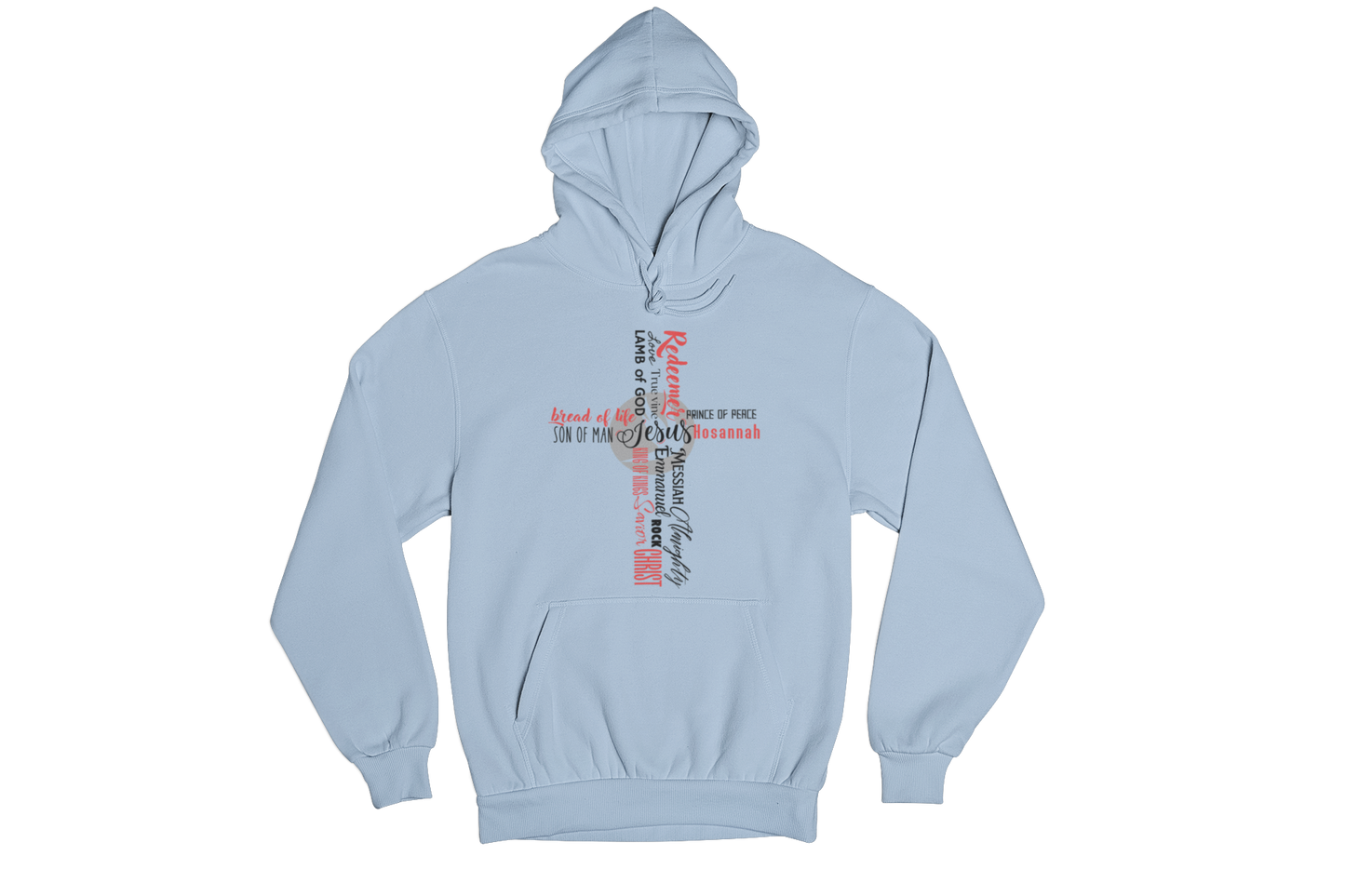 "CROSS OF THE NAMES OF JESUS" CUSTOM DESIGN HOODIE