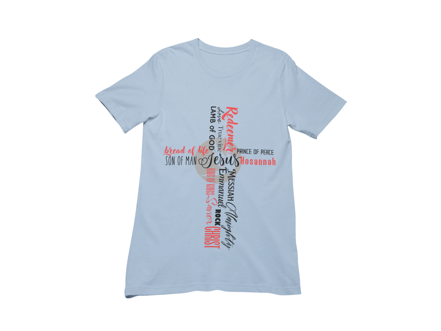 "CROSS OF THE NAMES OF JESUS" CUSTOM DESIGN T-SHIRT