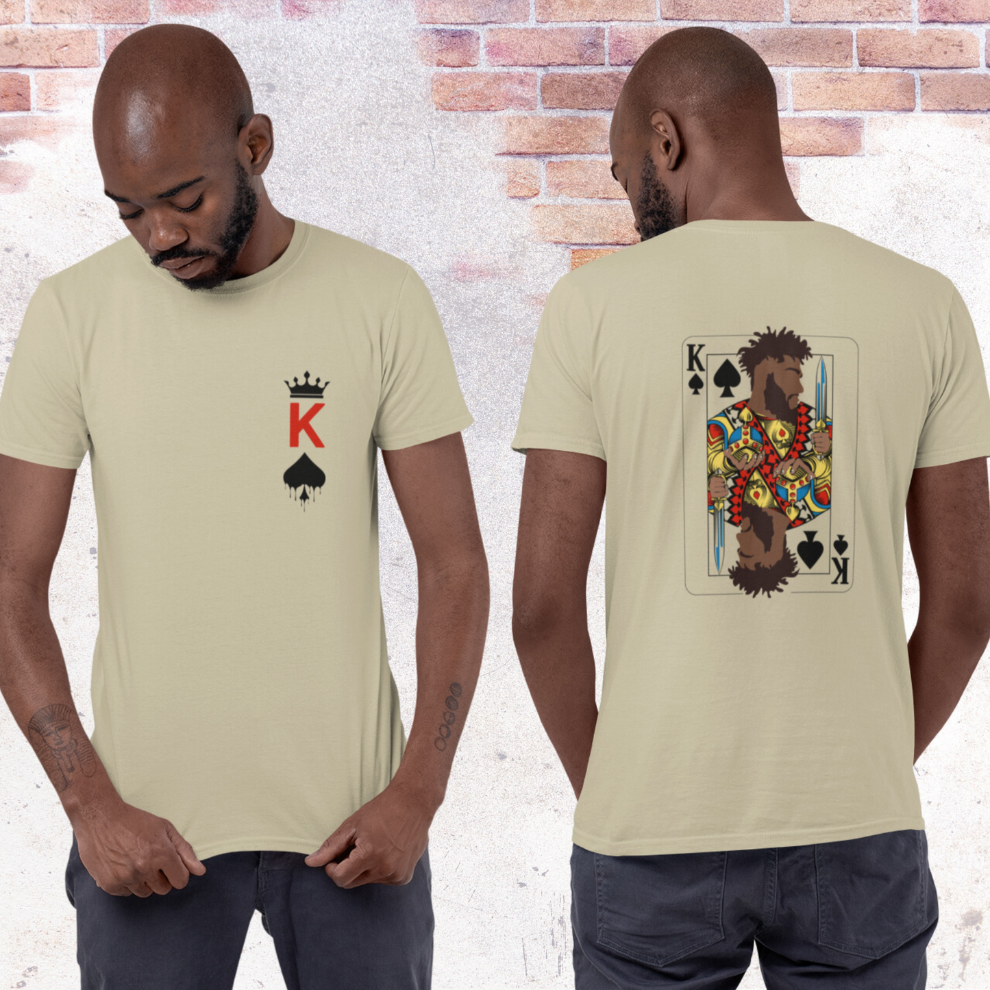 "KING OF SPADES" CUSTOM GRAPHIC DESIGN T-SHIRT