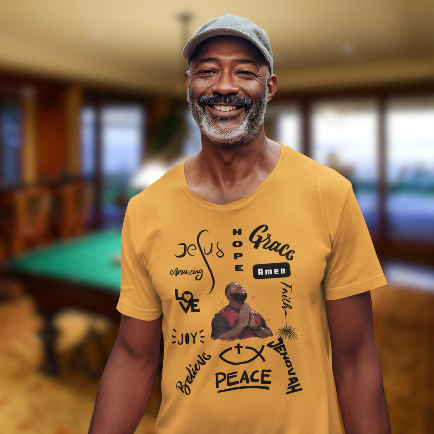 "POWER OF A PRAYING MAN" SIGNATURE CUSTOM T-SHIRT