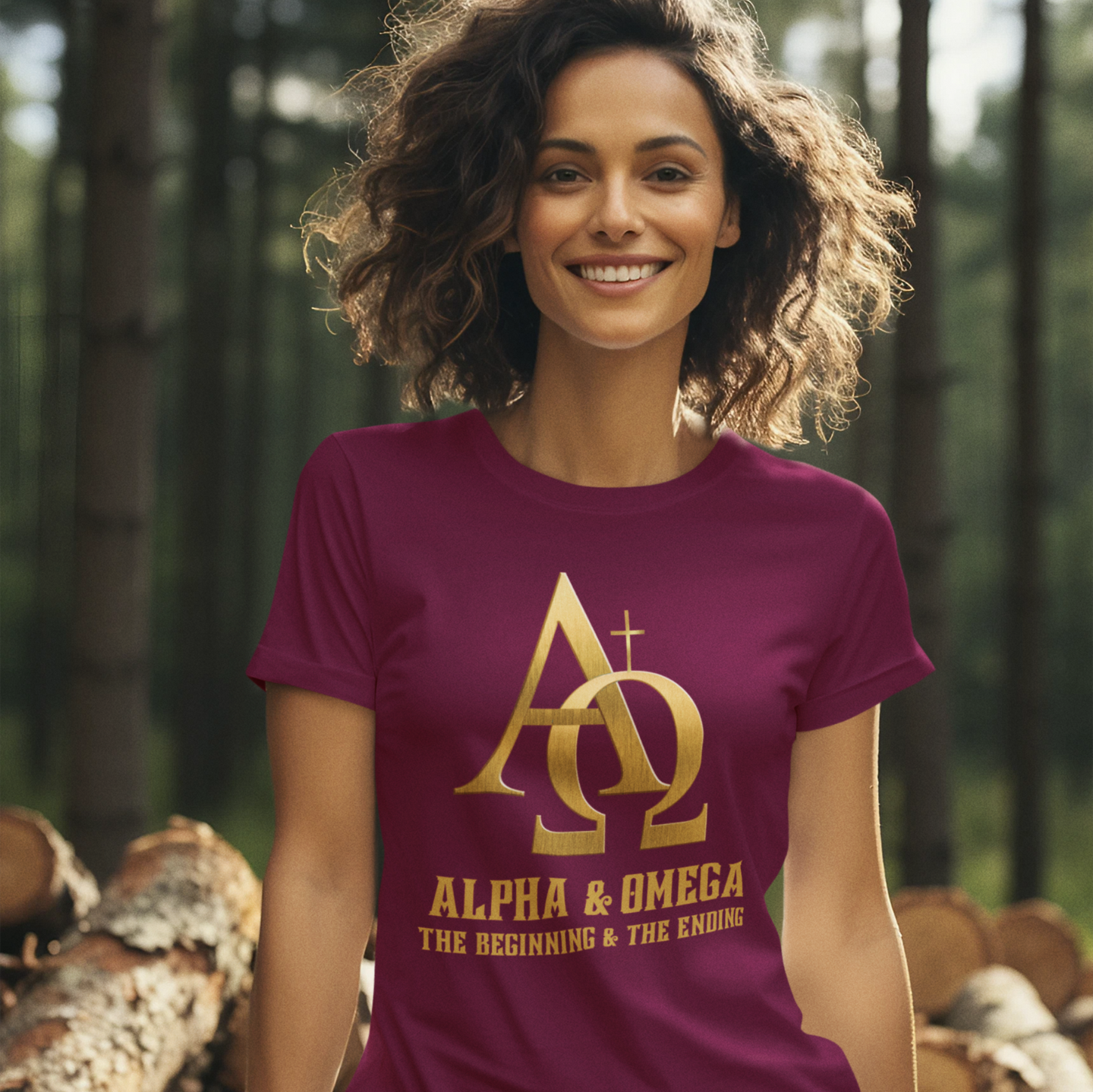 "ALPHA & OMEGA - THE BEGINNING & THE ENDING" SIGNATURE CUSTOM T-SHIRT
