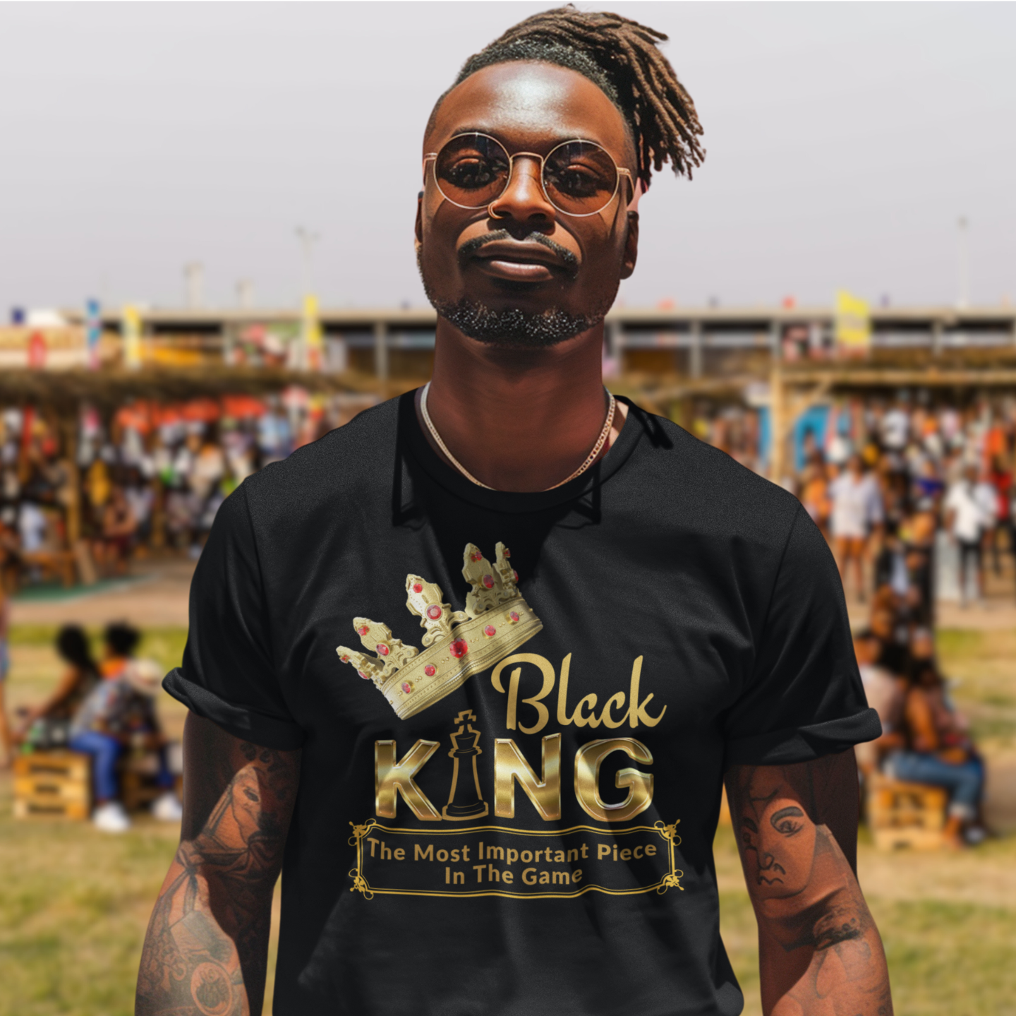 "BLACK KING - THE MOST IMPORTANT" CUSTOM GRAPHIC T-SHIRT