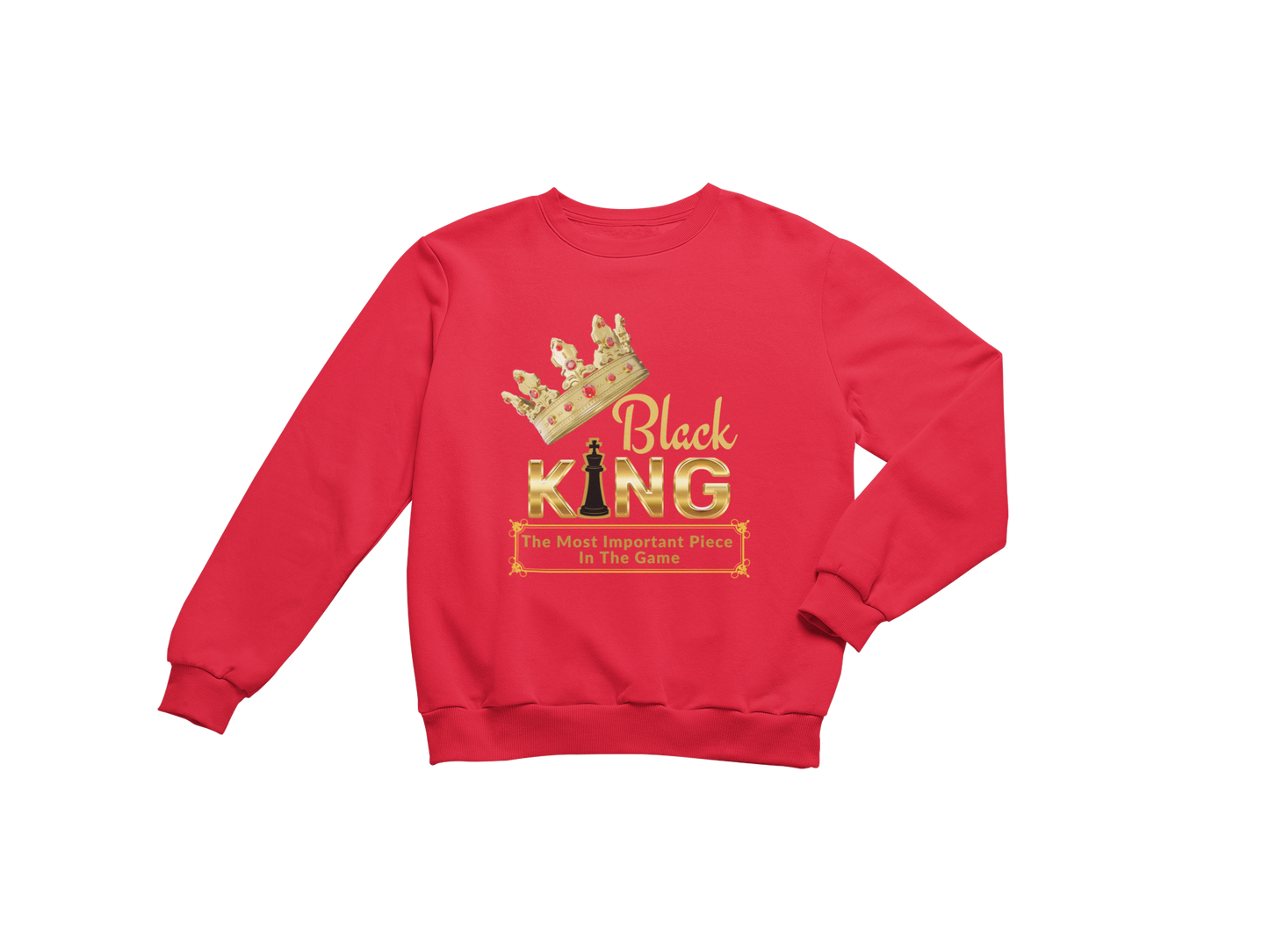 "BLACK KING - THE MOST IMPORTANT" CUSTOM GRAPHIC SWEATSHIRT