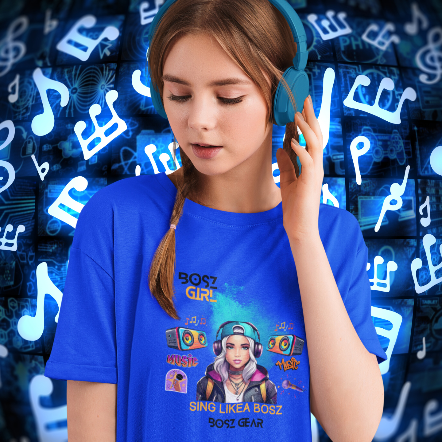 "BOSZ GIRL - SING LIKEA BOSZ" BOSZ GEAR T-SHIRT