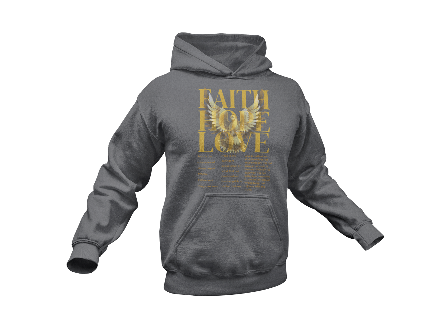 FAITH ~ HOPE ~ LOVE - SIGNATURE CUSTOM DESIGN HOODIE