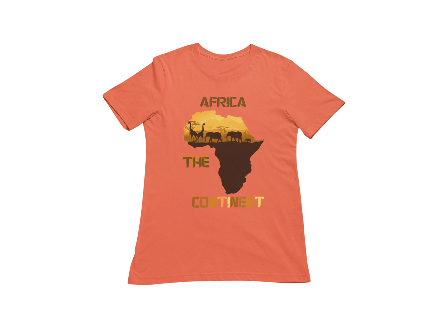 "AFRICA THE CONTINENT" CUSTOM DESIGN T-SHIRT