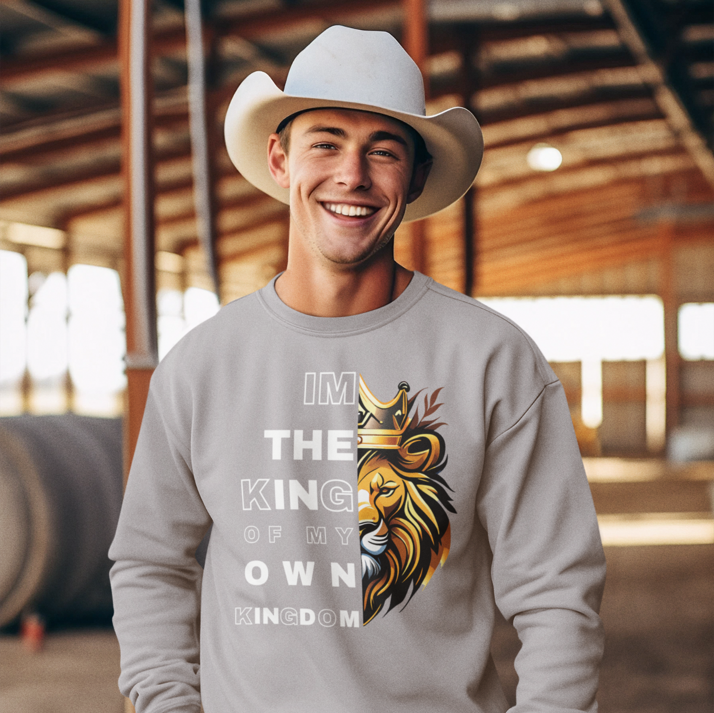 "I'M THE KING OF MY OWN KINGDOM" CUSTOM GRAPHIC SWEATSHIRT