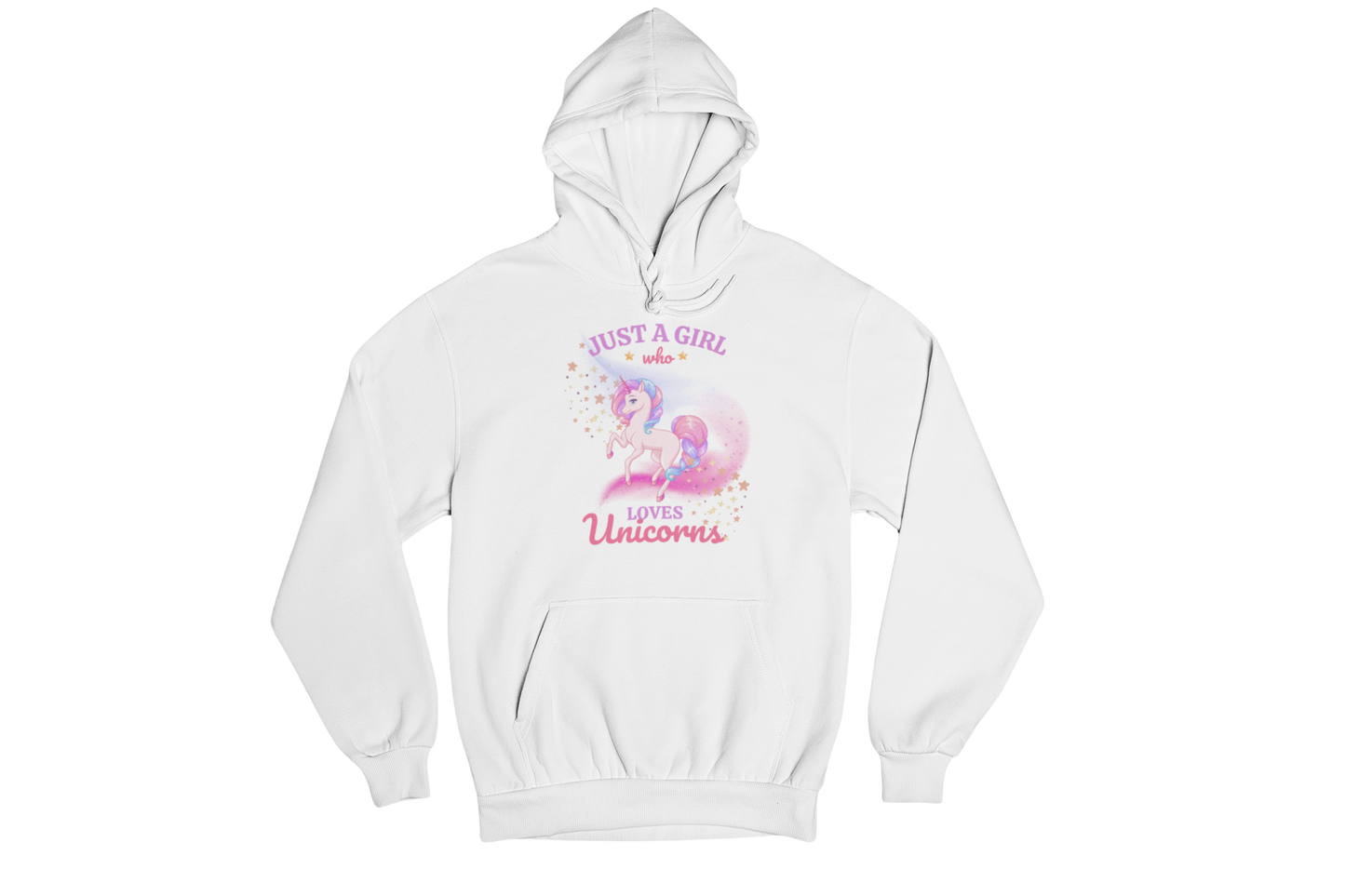 "JUST A GIRL WHO LOVES UNICORNS" CUSTOM GRAPHIC DESIGN