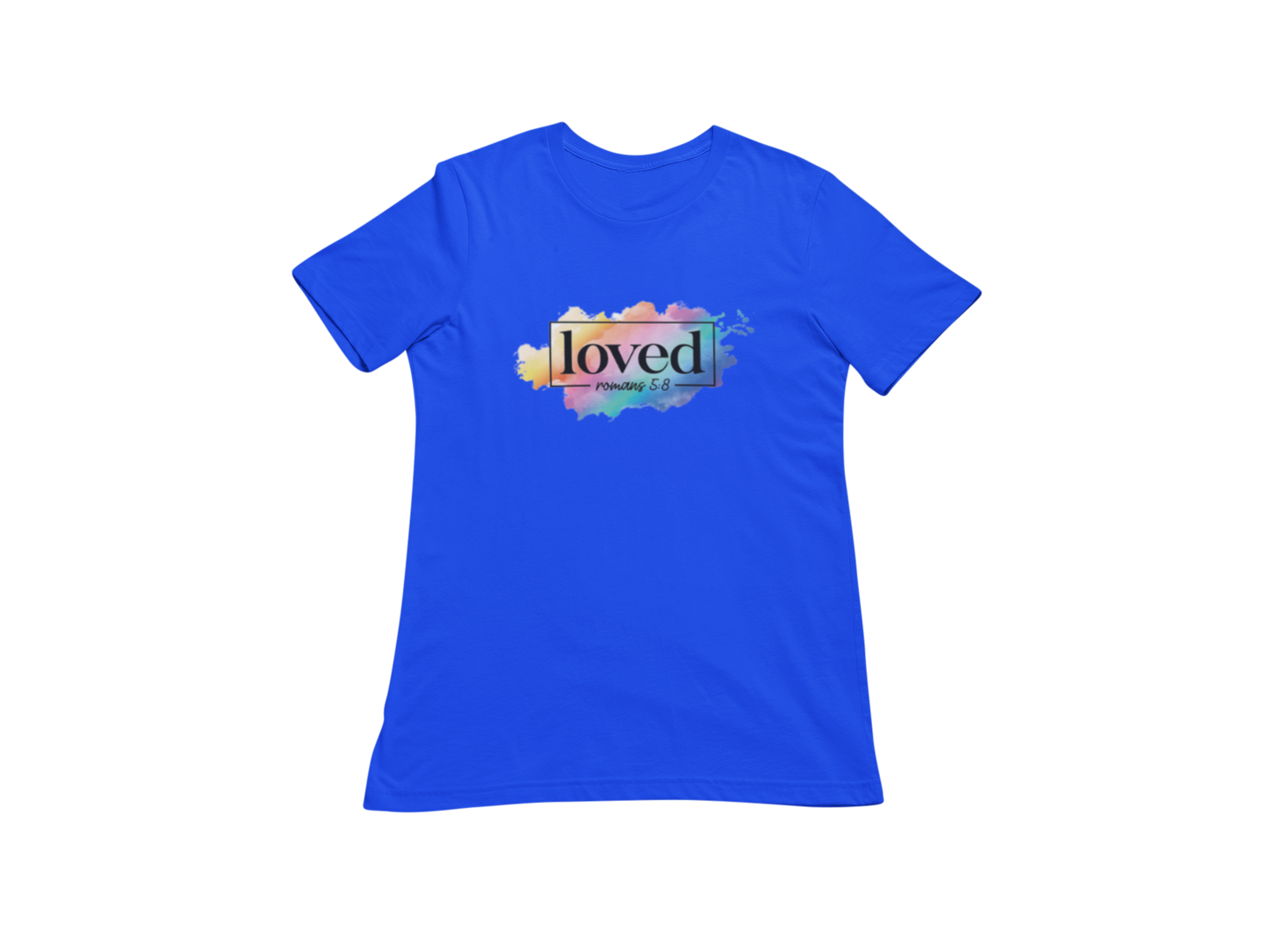 "LOVED - ROMANS 5:8" GRAPHIC PRINT