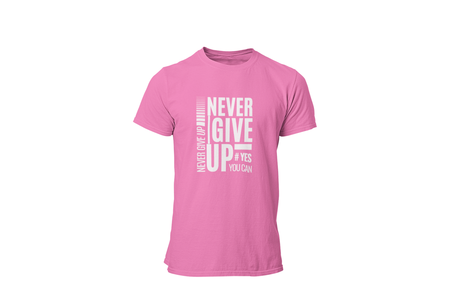 "NEVER GIVE UP" CUSTOM GRAPHIC T-SHIRT