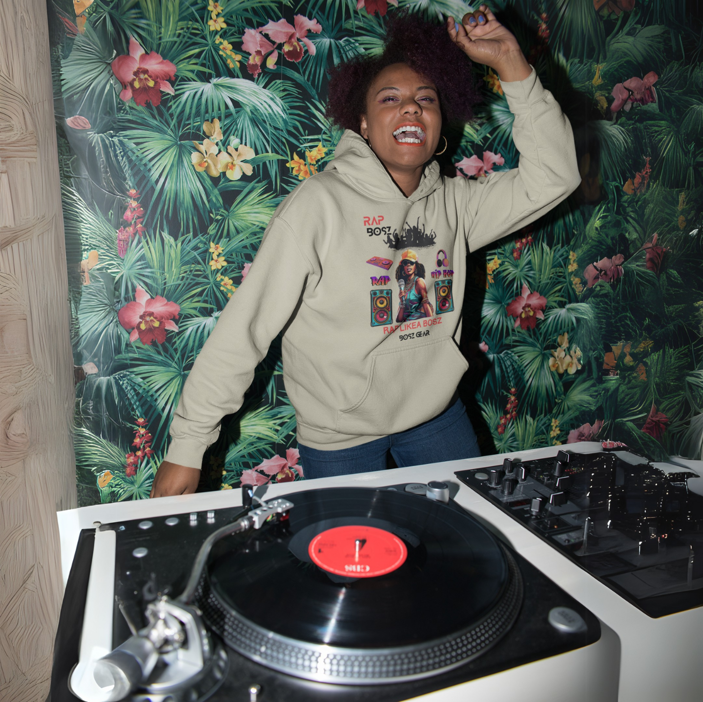 "RAP BOSZ - RAP LIKEA BOSZ" (FEMALE) (2) BOSZ GEAR HOODIE