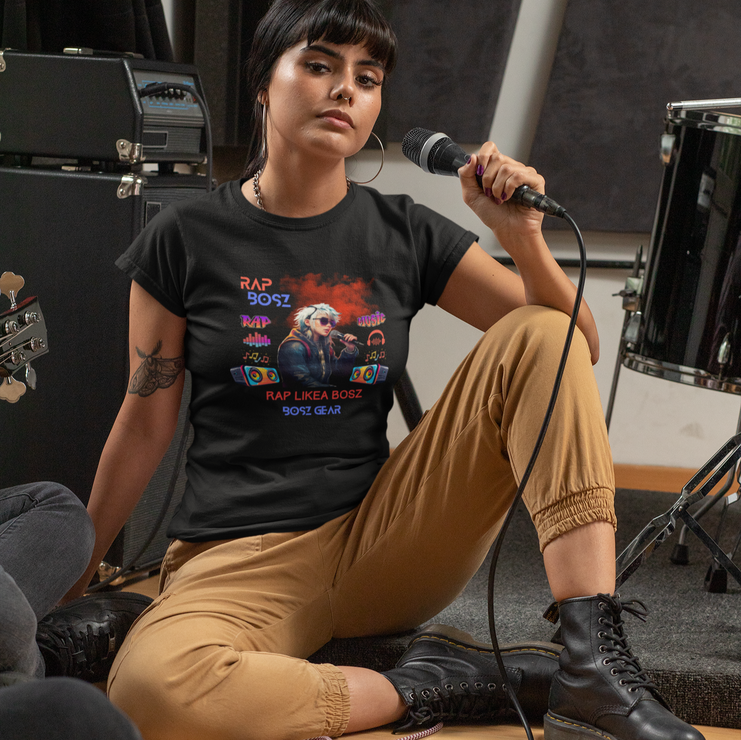 "RAP BOSZ - RAP LIKEA BOSZ" (FEMALE) (3) BOSZ GEAR T-SHIRT