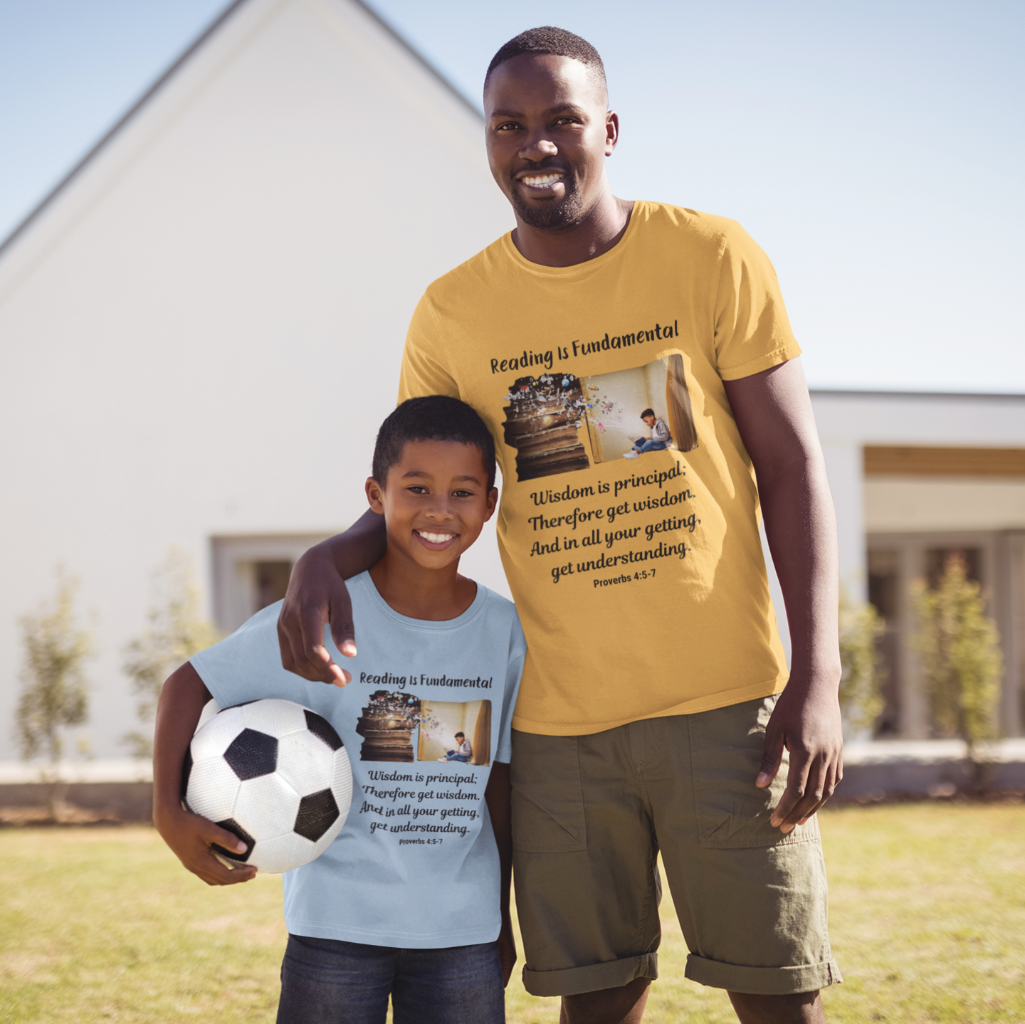 "READING IS FUNDAMENTAL" GRAPHIC DESIGN T-SHIRT