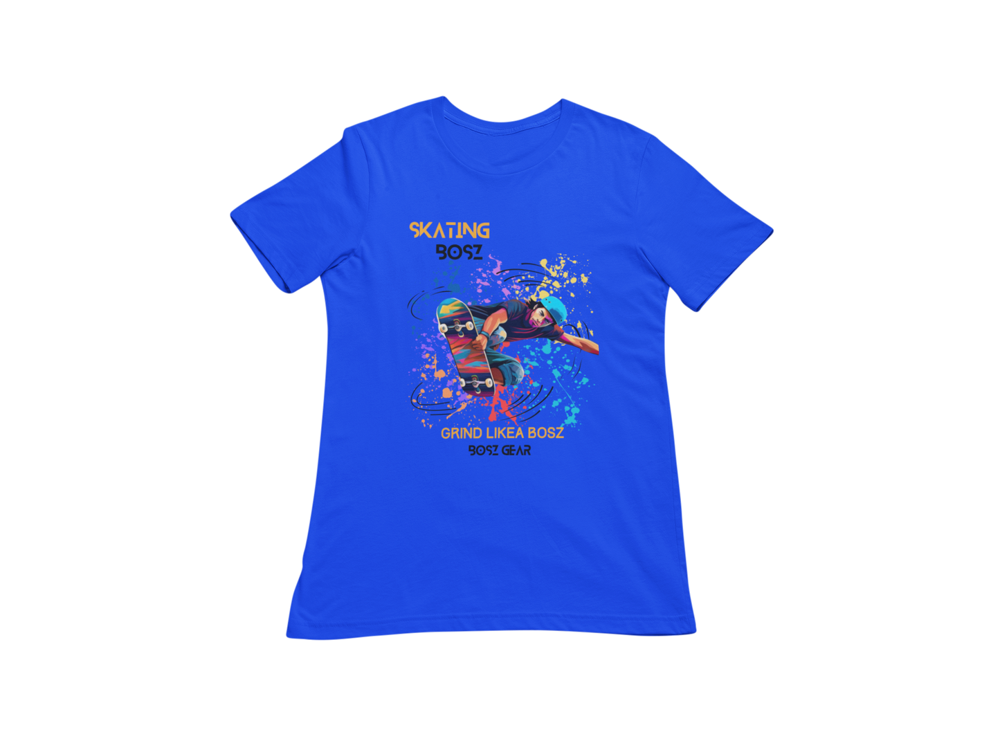 "SKATING BOSZ - GRIND LIKEA BOSZ" (DUDE 1) BOSZ GEAR T-SHIRT