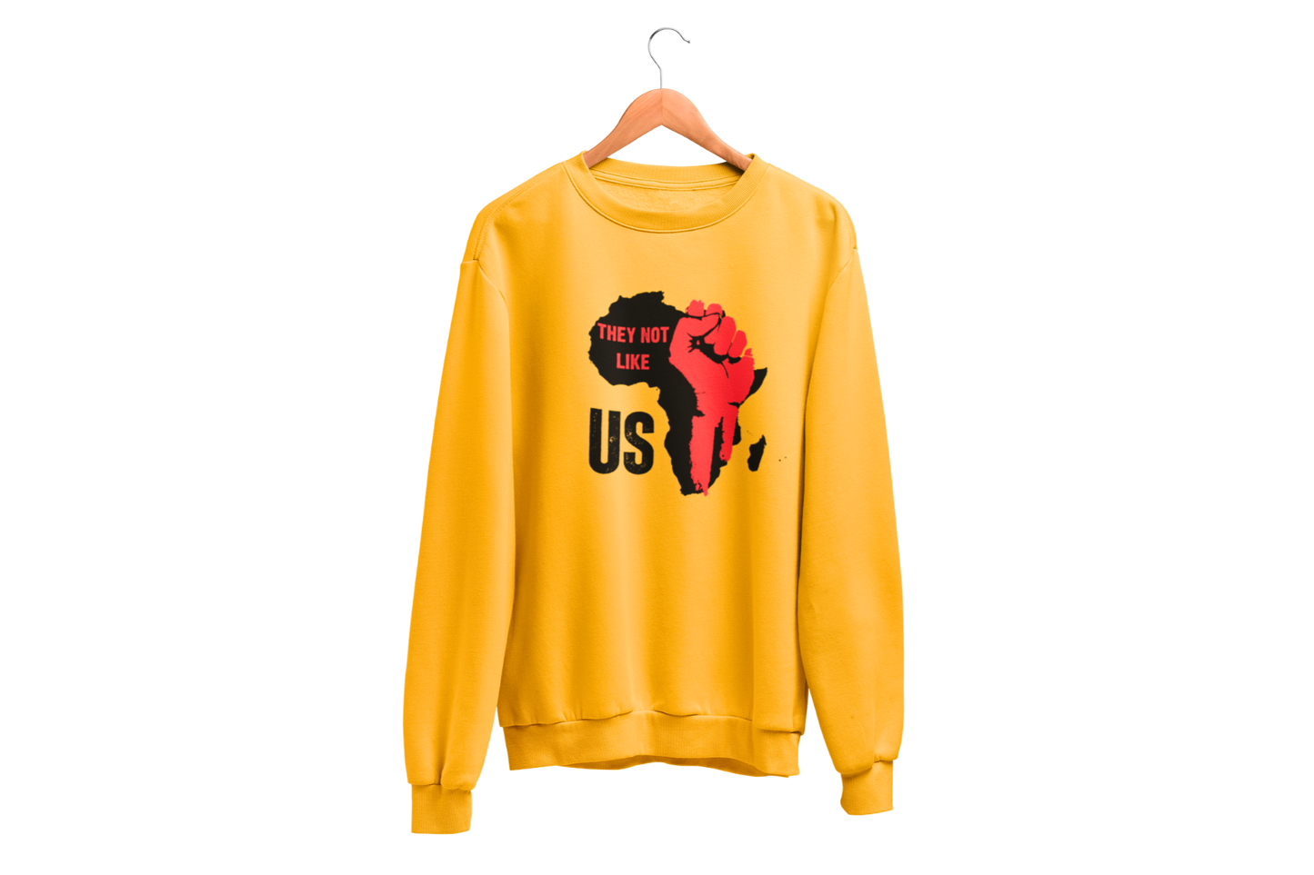 "THEY NOT LIKE US" (RED FIST AFRICA) CUSTOM DESIGN HOODIE