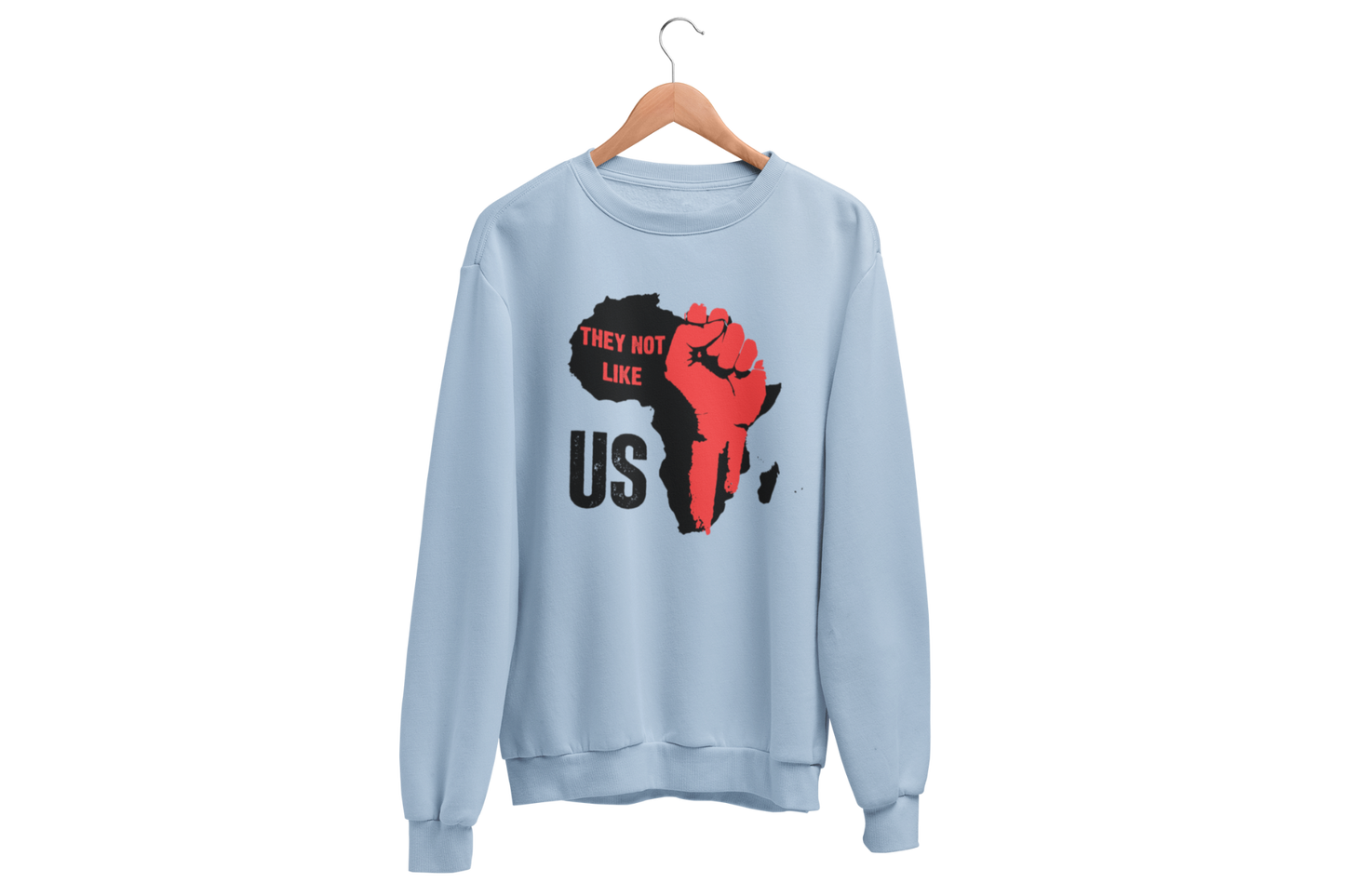 "THEY NOT LIKE US" (RED FIST AFRICA) CUSTOM DESIGN GRAPHIC
