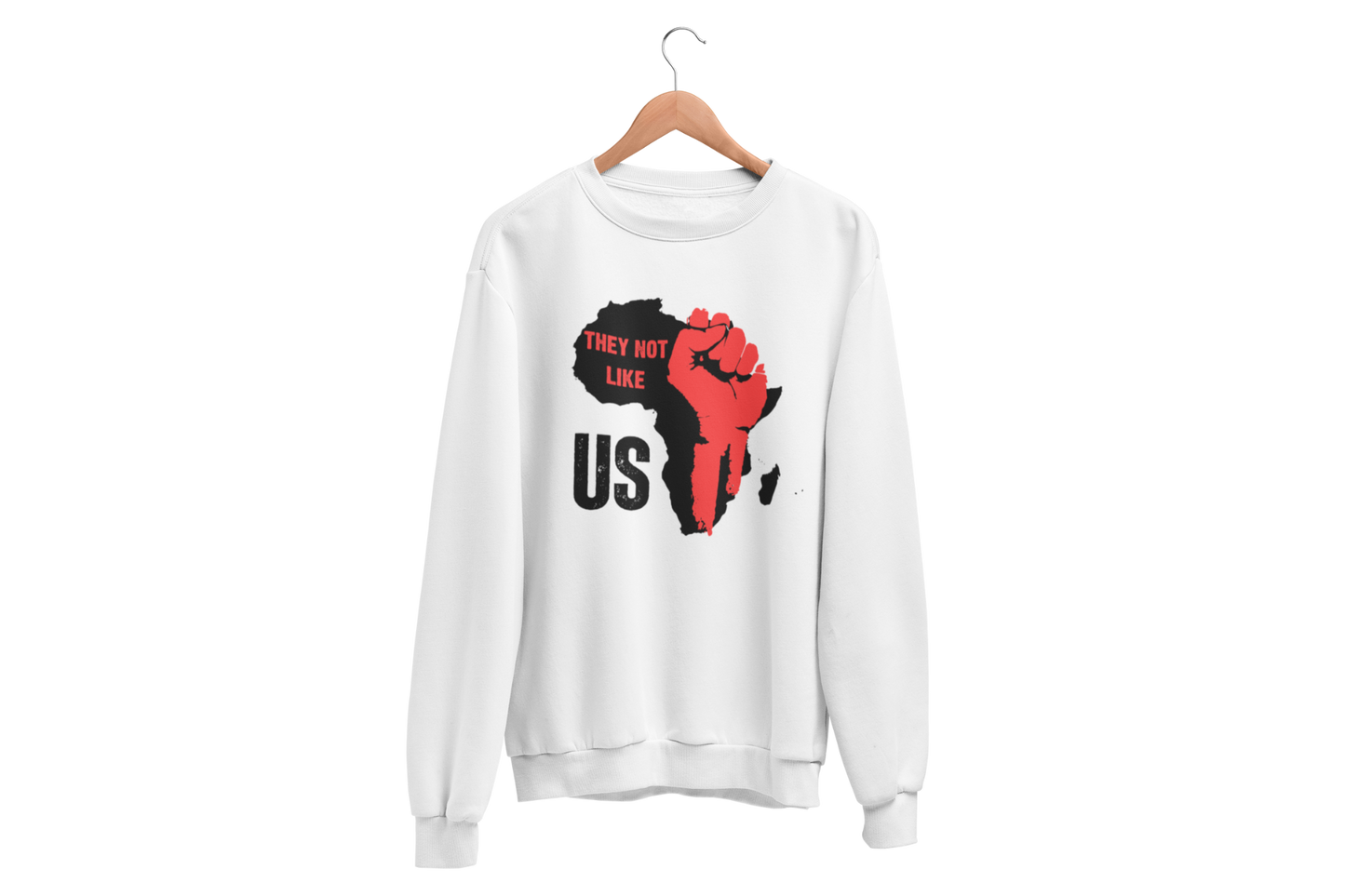 "THEY NOT LIKE US" (RED FIST AFRICA) CUSTOM DESIGN GRAPHIC