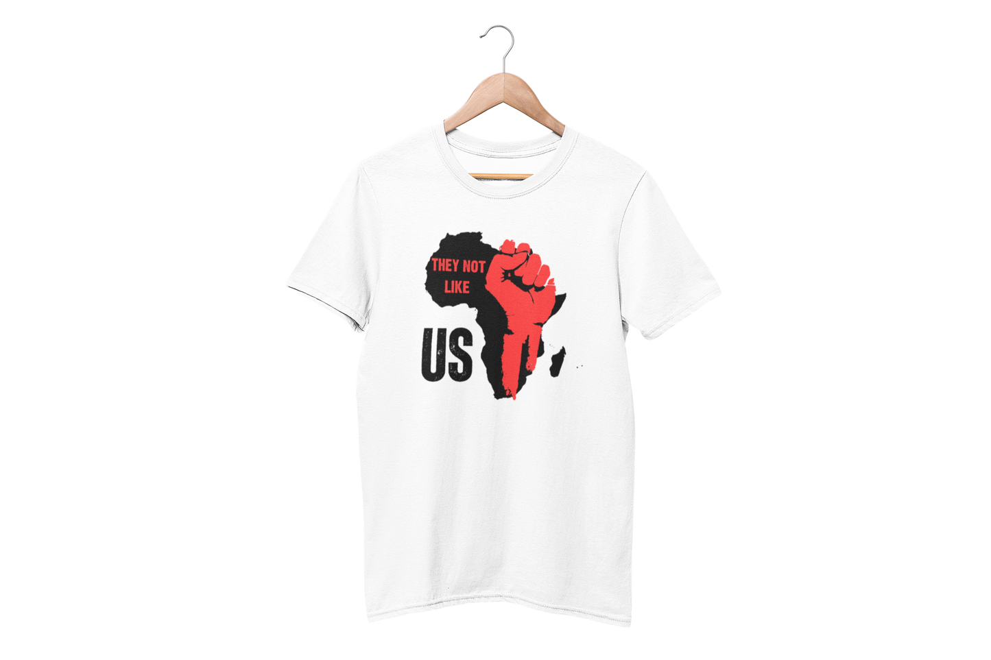 "THEY NOT LIKE US" (RED FIST AFRICA) CUSTOM DESIGN GRAPHIC