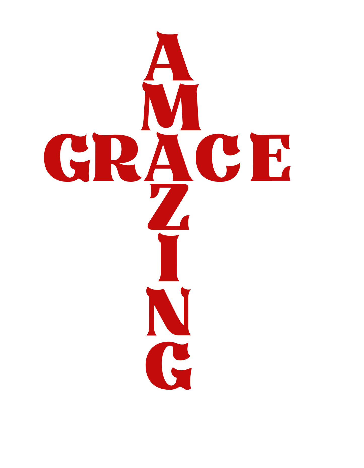 "AMAZING GRACE CROSS" CUSTOM DESIGN