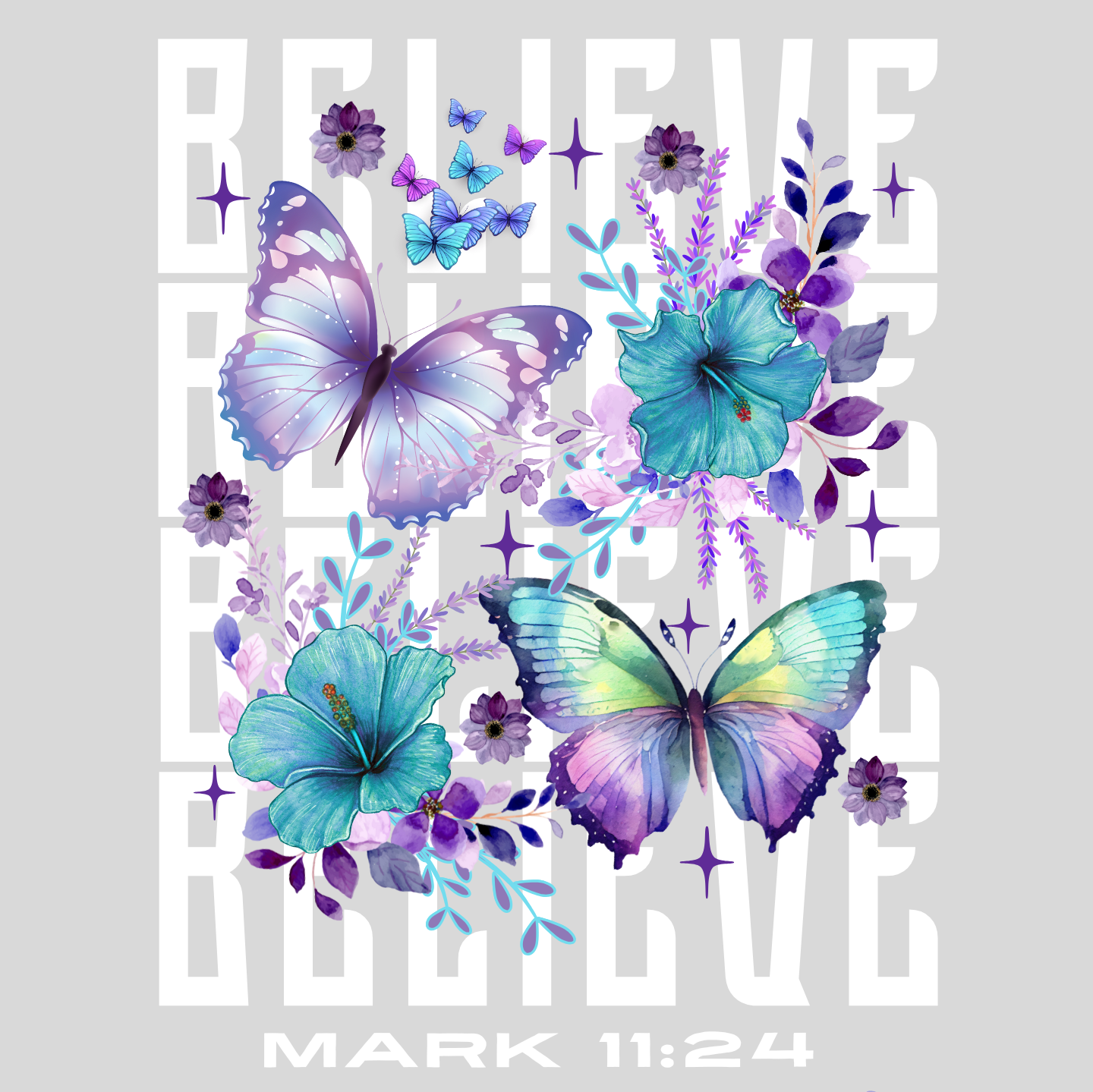 "BELIEVE -MARK 11:24" CUSTOM SIGNATURE DESIGN