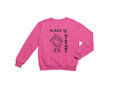 "BLACK HISTORY LEADERS" SIGNATURE CUSTOM SWEATSHIRT (BLACK PRINT)