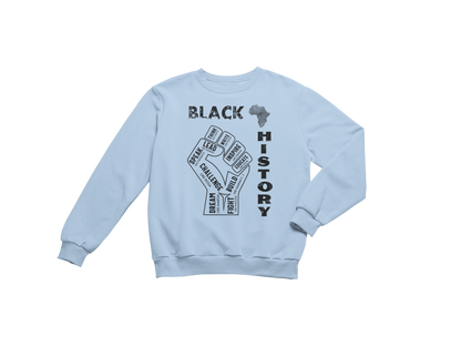 "BLACK HISTORY LEADERS" SIGNATURE CUSTOM SWEATSHIRT (BLACK PRINT)