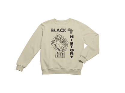 "BLACK HISTORY LEADERS" SIGNATURE CUSTOM SWEATSHIRT (BLACK PRINT)