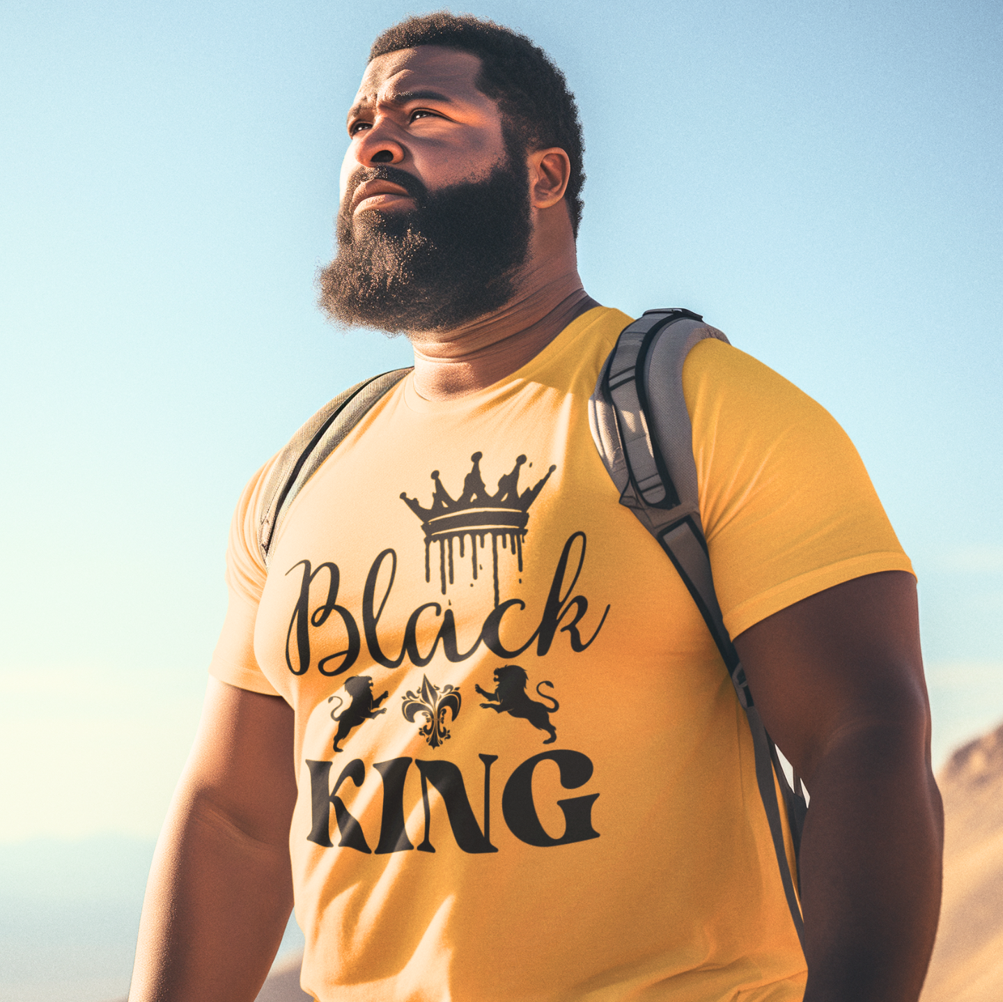 "BLACK KING" CUSTOM GRAPHIC DESIGN T-SHIRT