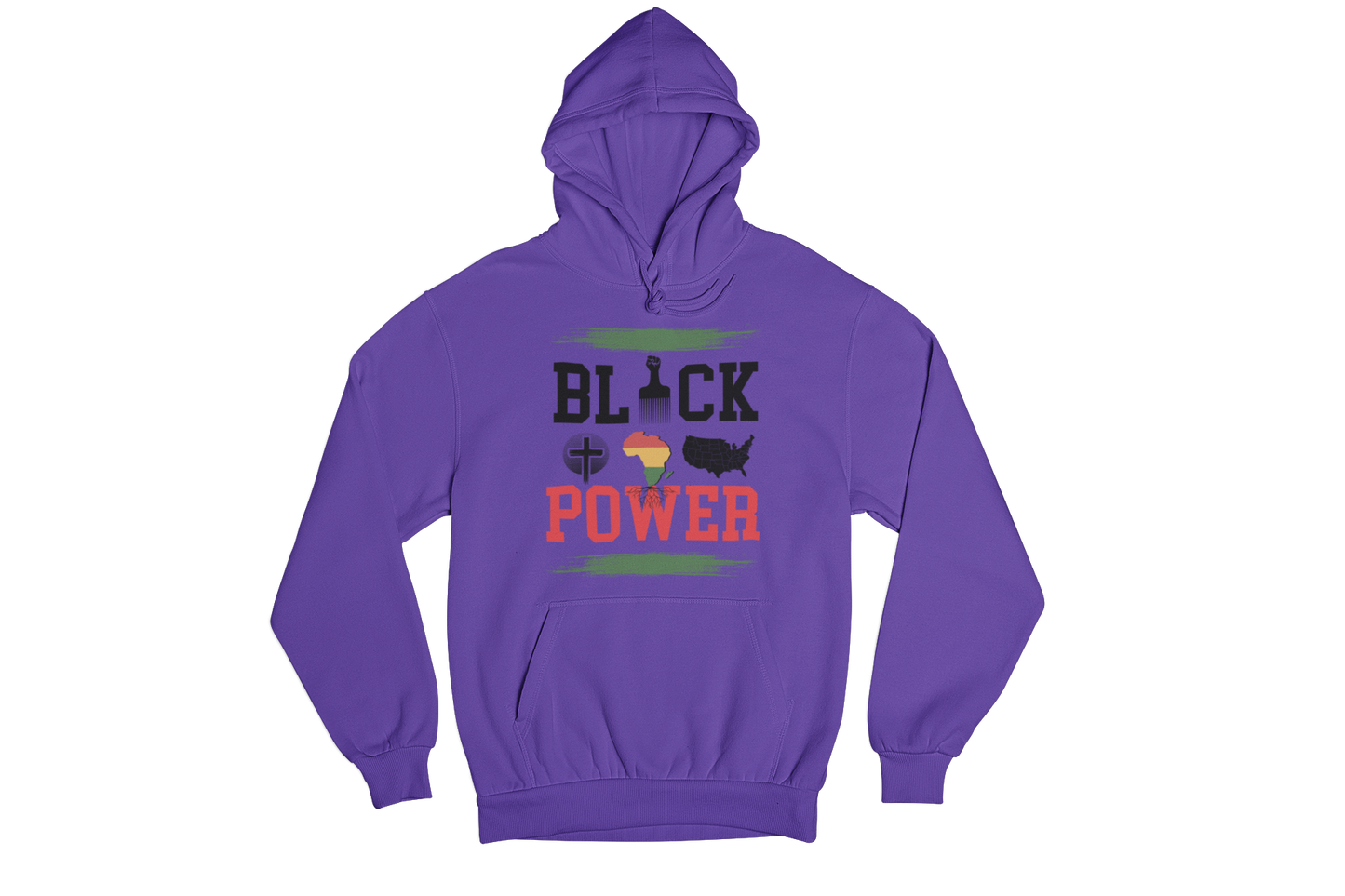 "BLACK POWER" CUSTOM GRAPHIC HOODIE