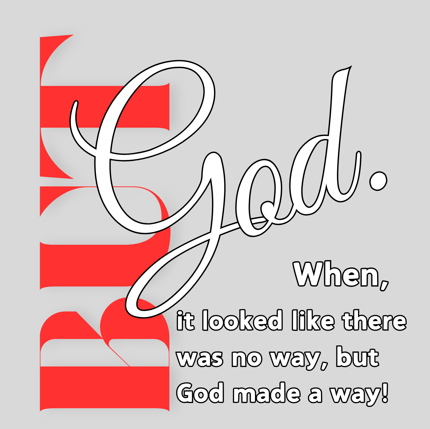 "BUT GOD" CUSTOM SIGNATURE DESIGN