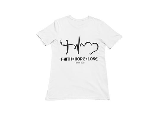 FAITH - HOPE - LOVE CUSTOM DESIGN GRAPHIC T-SHIRT