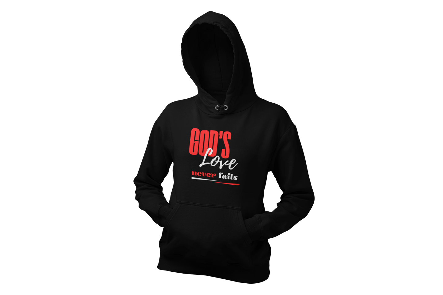 "GOD'S LOVE NEVER FAILS" CUSTOM HOODIE