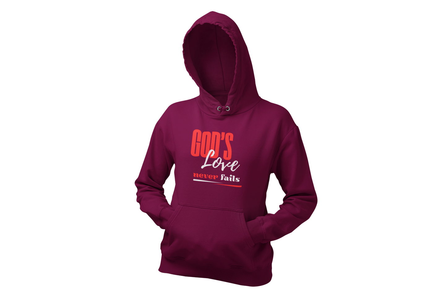 "GOD'S LOVE NEVER FAILS" CUSTOM HOODIE