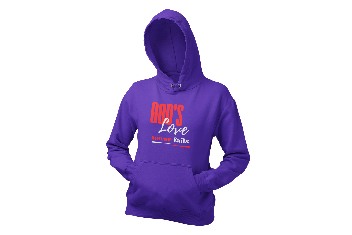 "GOD'S LOVE NEVER FAILS" CUSTOM HOODIE