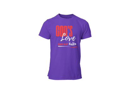 "GOD'S LOVE NEVER FAILS" CUSTOM DESIGN T-SHIRT