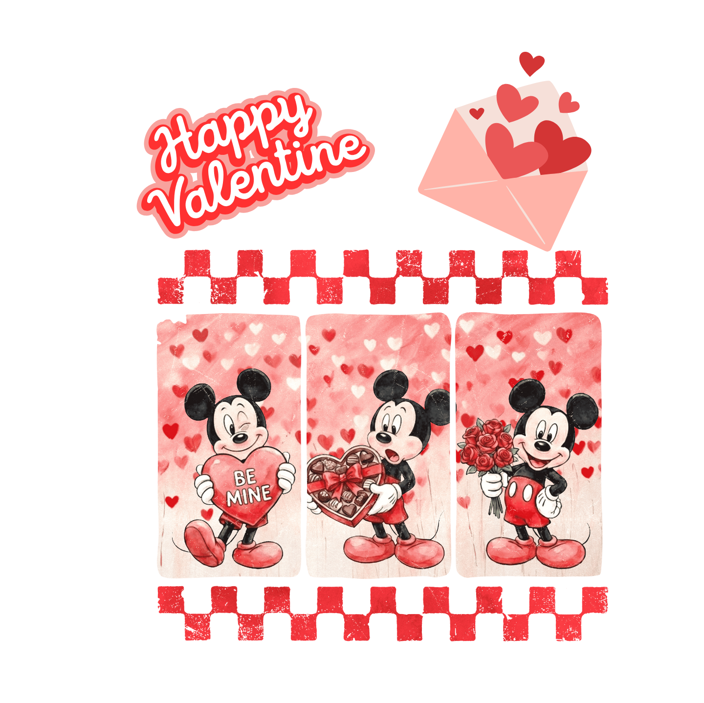 "HAPPY VALENTINE MICKEY " - VALENTINE'S GRAPHIC DESIGN