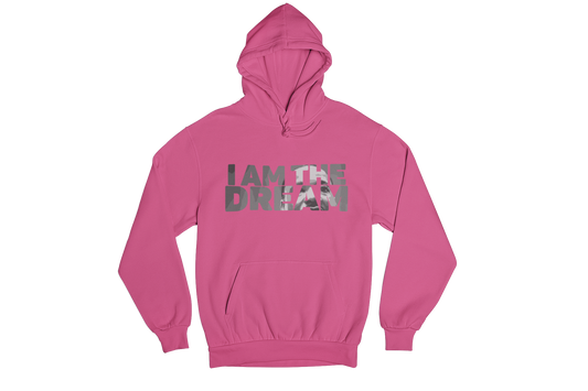 "I AM THE DREAM" SIGNATURE CUSTOM HOODIE (SILVER PRINT)