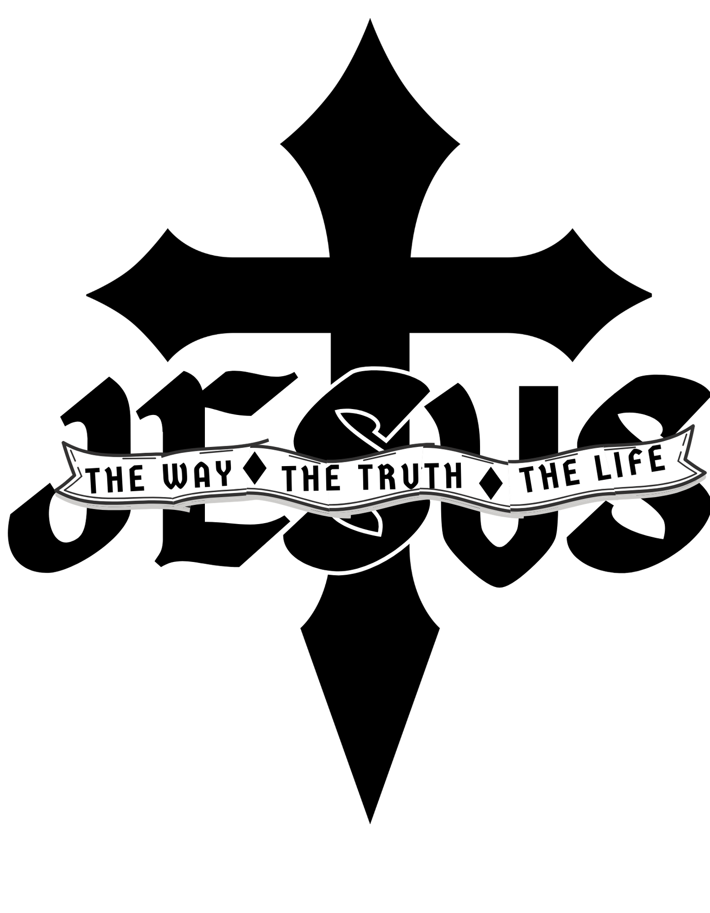 "JESUS THE WAY, THE TRUTH, THE LIFE" GRAPHIC PRINT