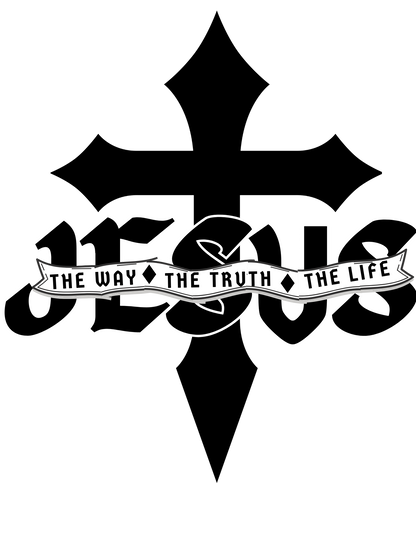 "JESUS THE WAY, THE TRUTH, THE LIFE" GRAPHIC PRINT