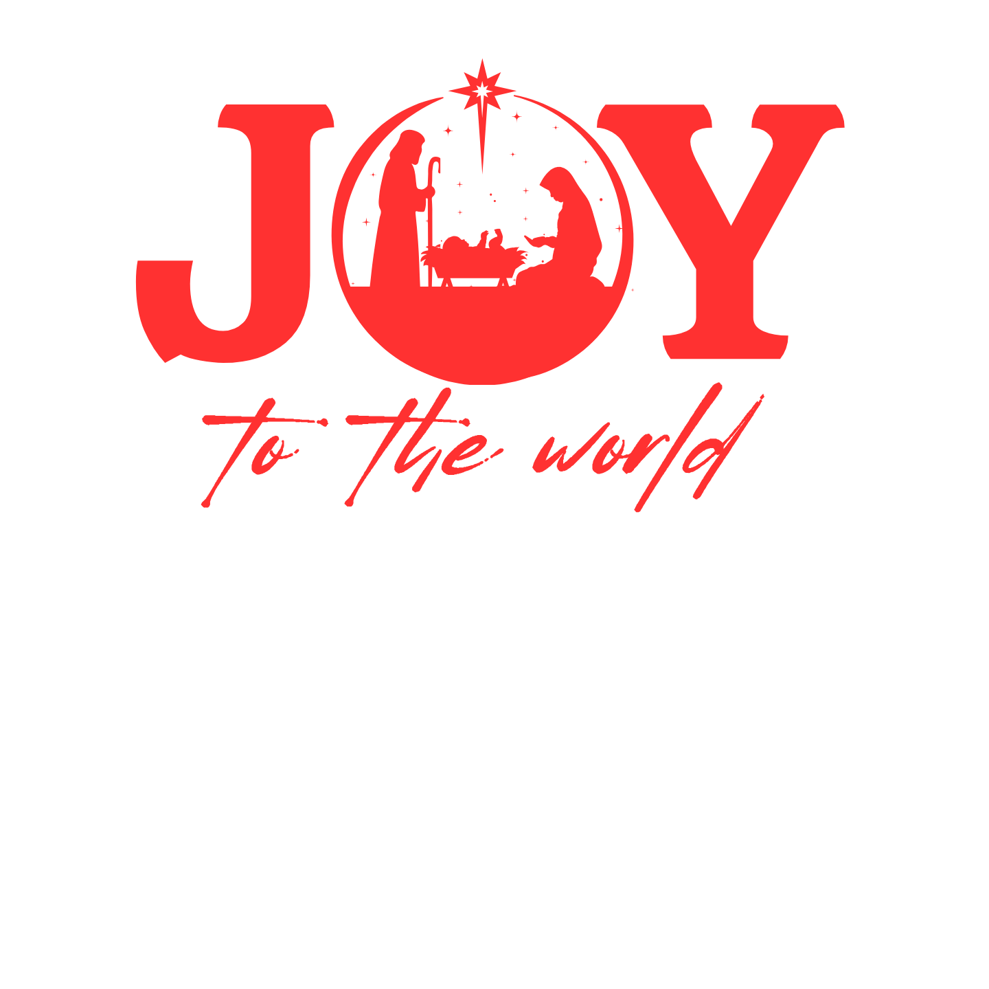 "JOY TO THE WORLD" (RED) SIGNATURE HOLIDAY DESIGN