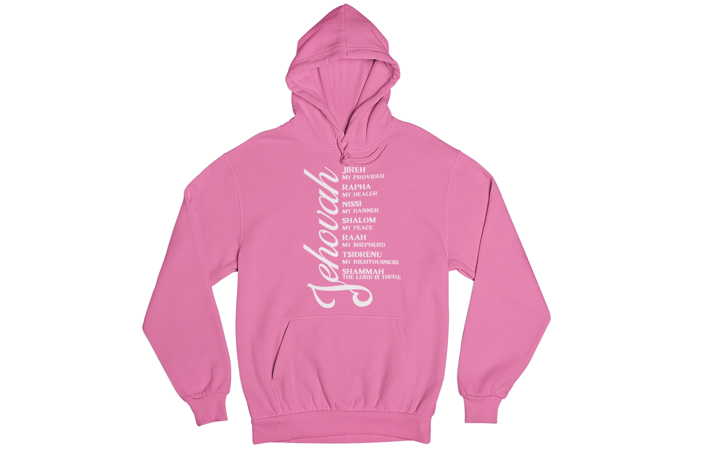 "JEHOVAH - HIS NAMES" CUSTOM DESIGN GRAPHIC (WHITE PRINT)
