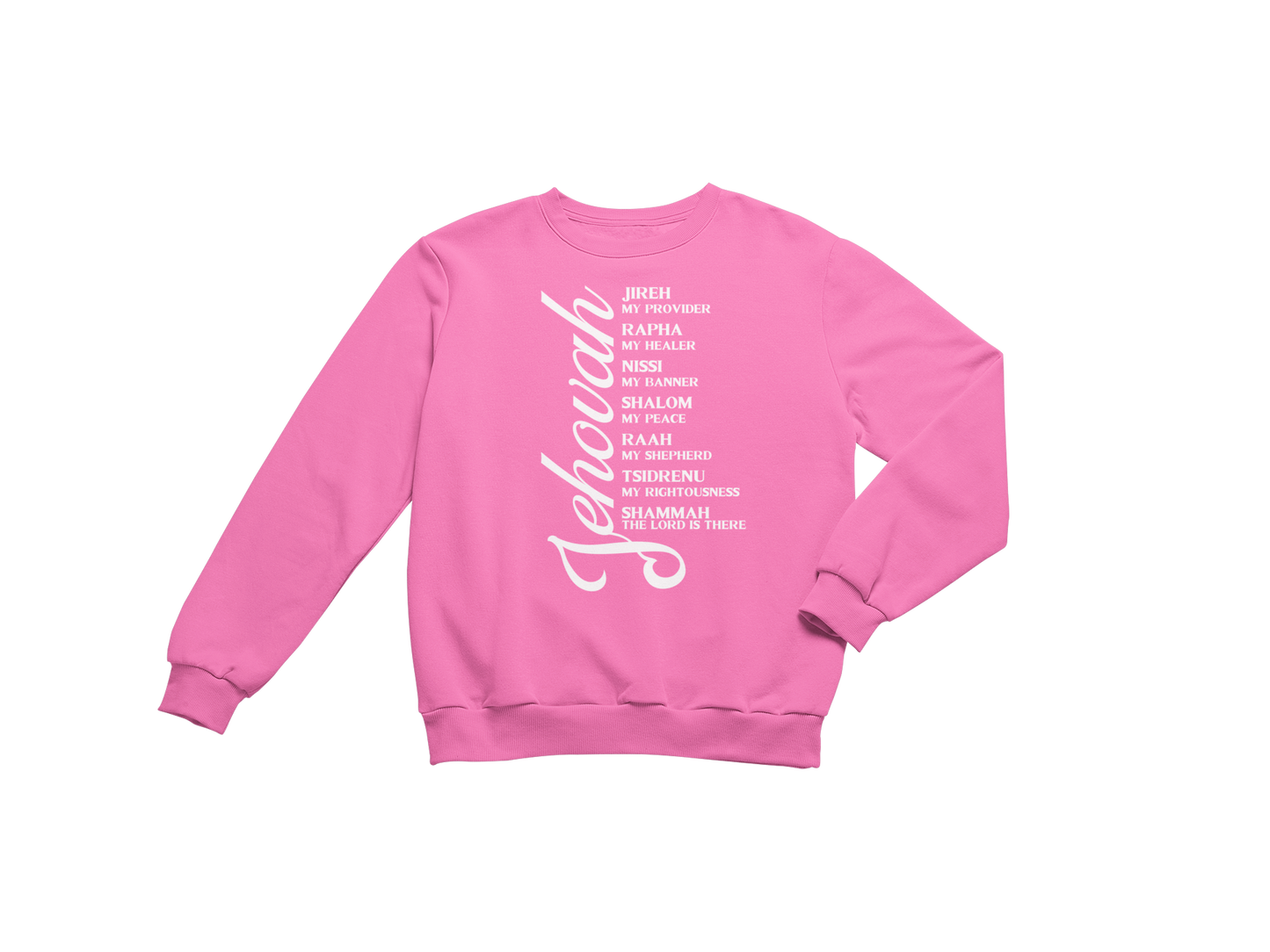 "JEHOVAH - HIS NAMES" CUSTOM DESIGN GRAPHIC (WHITE PRINT)