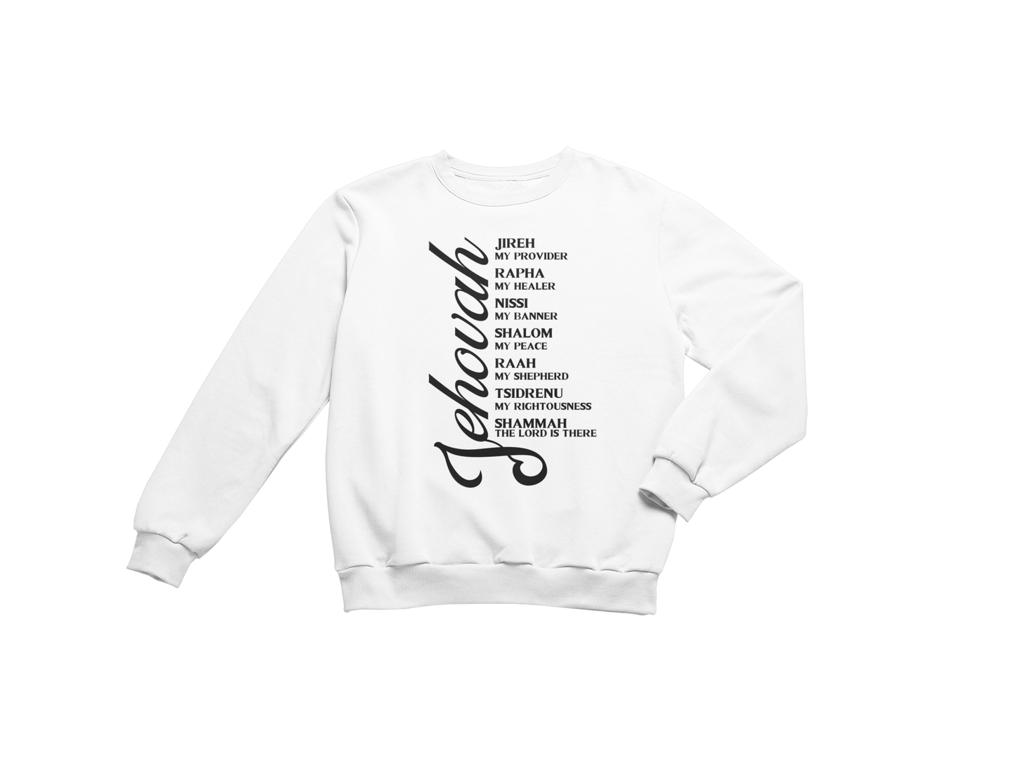 "JEHOVAH - HIS NAMES" CUSTOM DESIGN GRAPHIC (BLACK PRINT)
