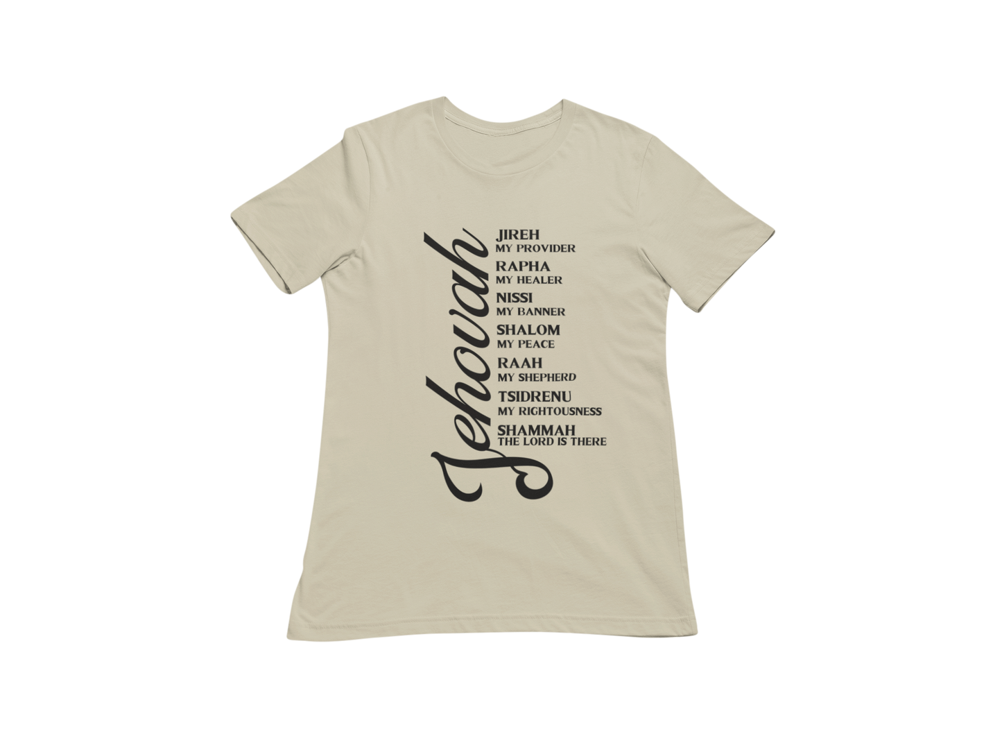 "JEHOVAH - HIS NAMES" CUSTOM DESIGN GRAPHIC (BLACK PRINT)