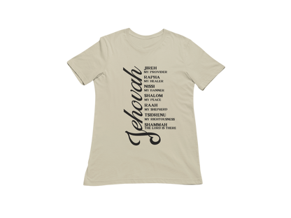 "JEHOVAH - HIS NAMES" CUSTOM DESIGN GRAPHIC (BLACK PRINT)