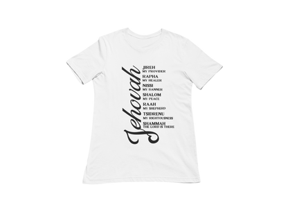 "JEHOVAH - HIS NAMES" CUSTOM DESIGN GRAPHIC (BLACK PRINT)